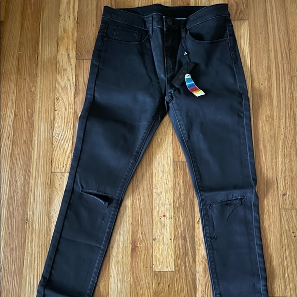 Unif Ripped Knees Skinny Jeans - Picture 4 of 6